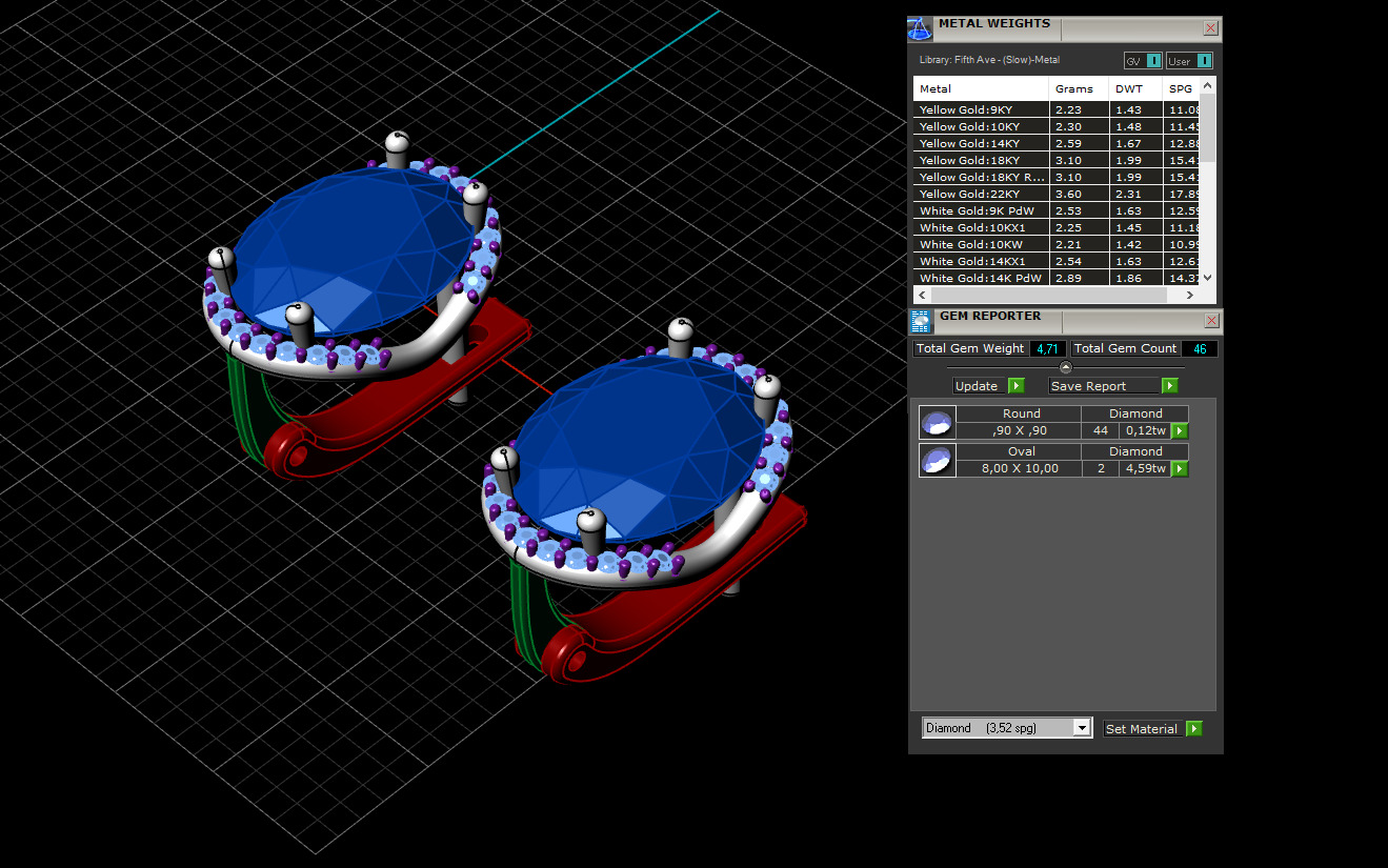 Ring and Earrings set 53263 3D print model_7