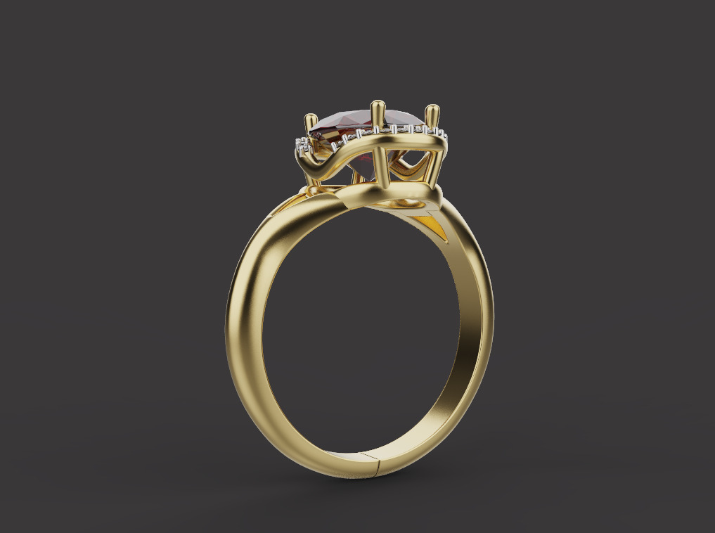 Ring and Earrings set 53263 3D print model_2