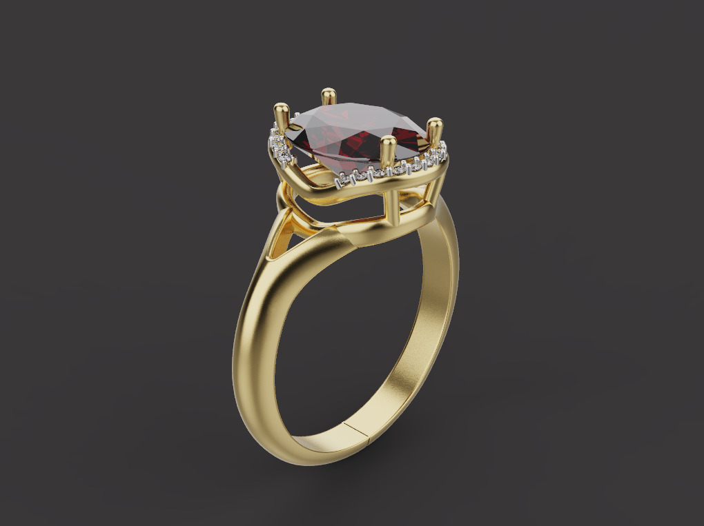 Ring and Earrings set 53263 3D print model_6