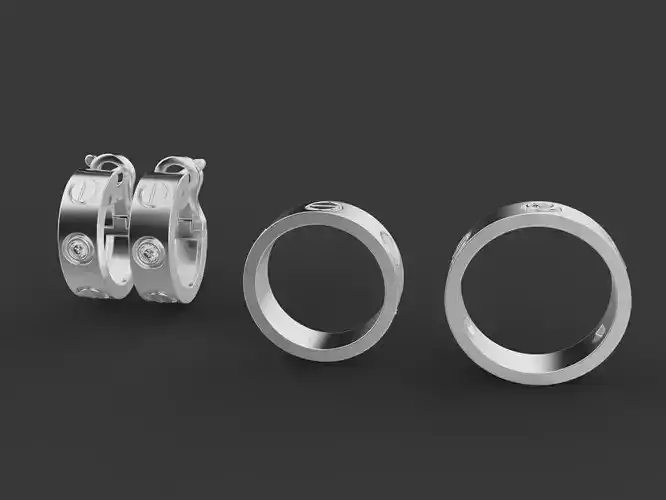 Rings and Earrings set 53258