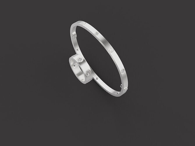 Ring and Bracelet set 53241 3D print model