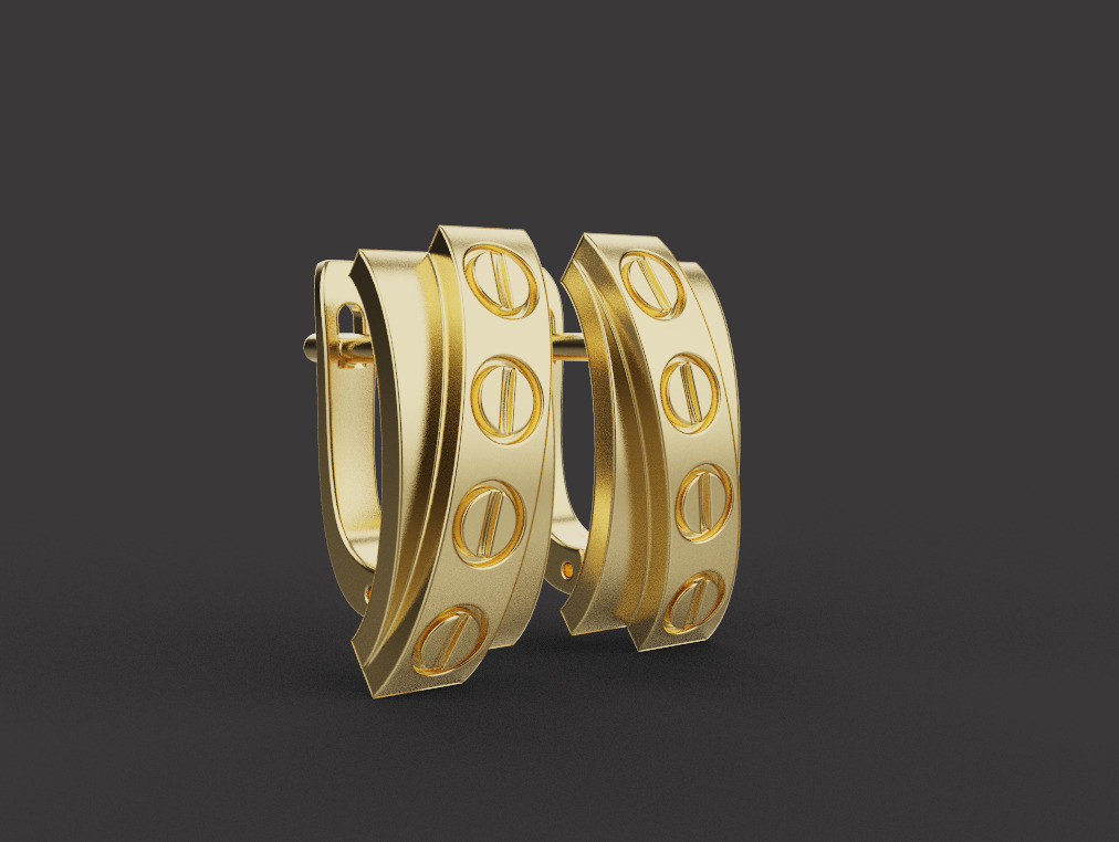 Ring Bracelet and Earrings set 53220 3D print model_5