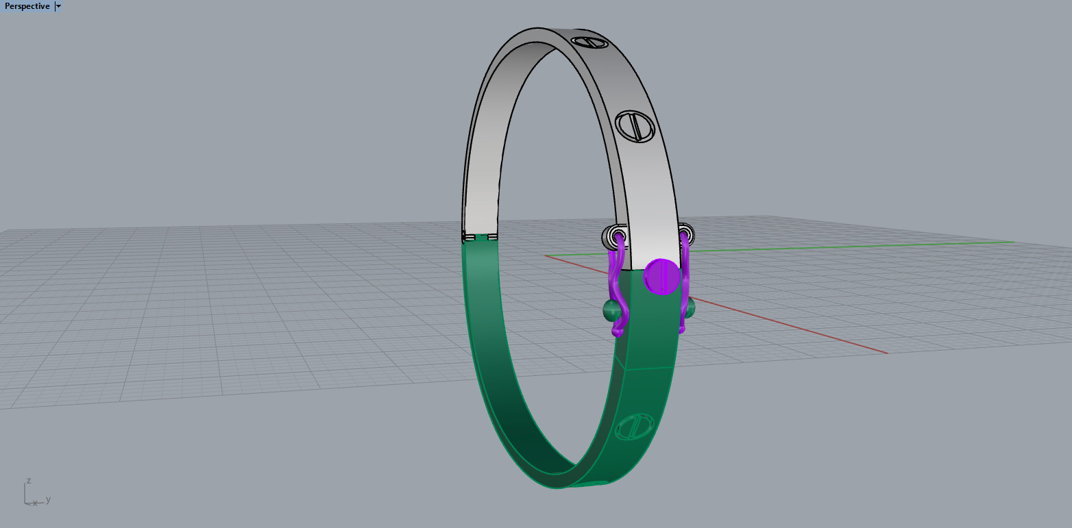 Ring Bracelet and Earrings set 53220 3D print model_10