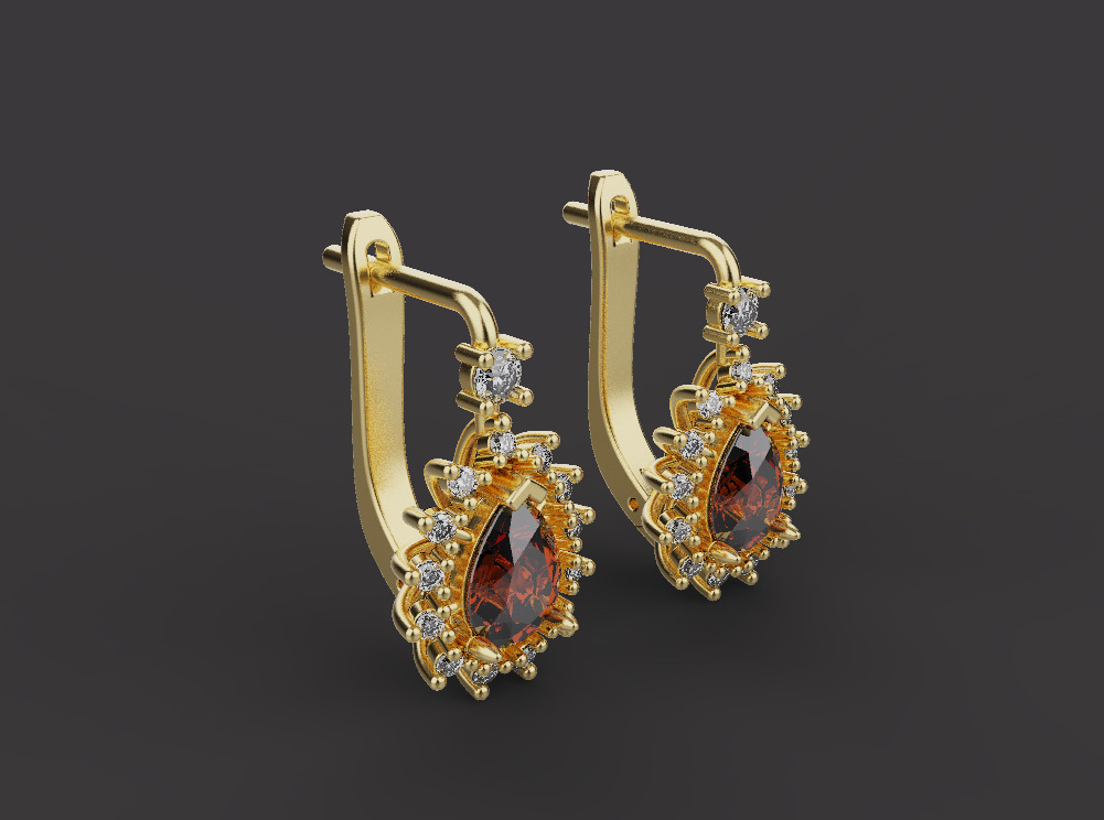 Ring and Earrings set 53211 3D print model_3