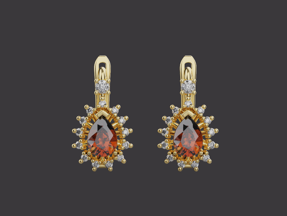 Ring and Earrings set 53211 3D print model_5