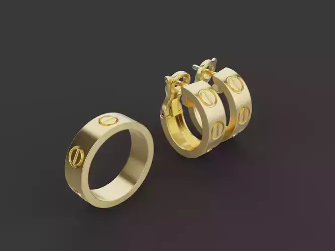 Ring and Earrings set 53184