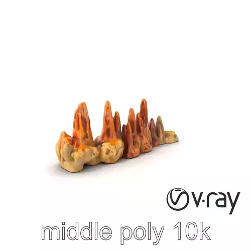 Stalactites and Stalagmites Natural Cave model pack