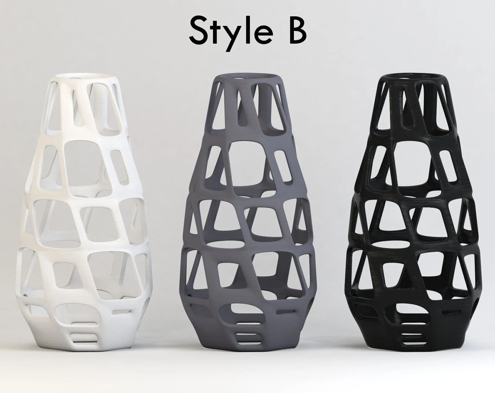 3D Printable STL - Mesh Vase Design to Decorate Pet Bottles 3D print model_4