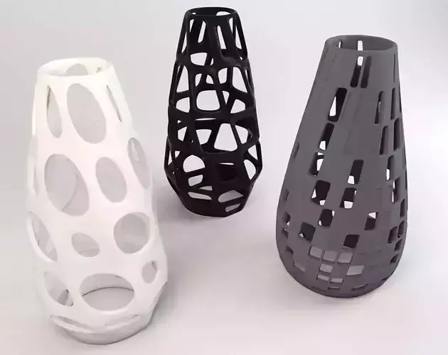 3D Printable STL - Mesh Vase Design to Decorate Pet Bottles