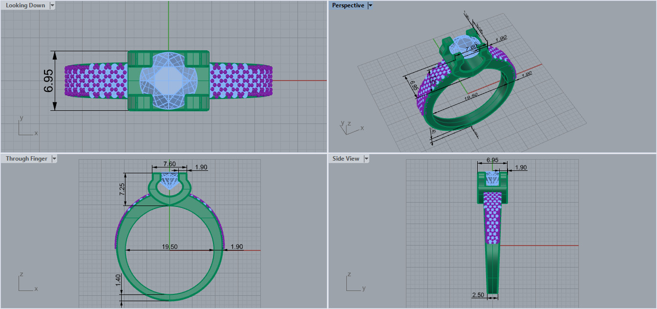 Ring and Earrings set 52588 3D print model_5