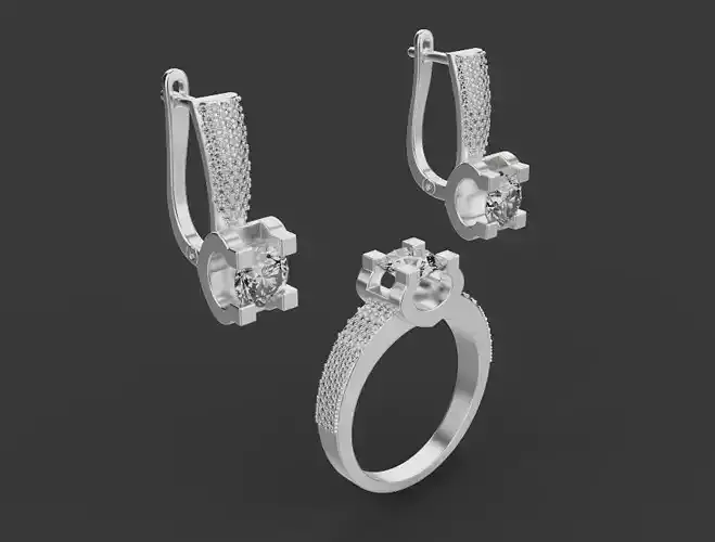 Ring and Earrings set 52588