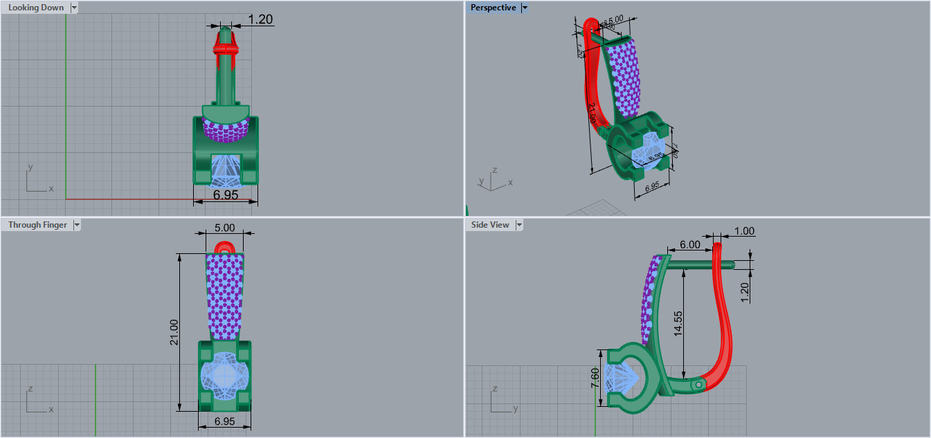 Ring and Earrings set 52588 3D print model_6