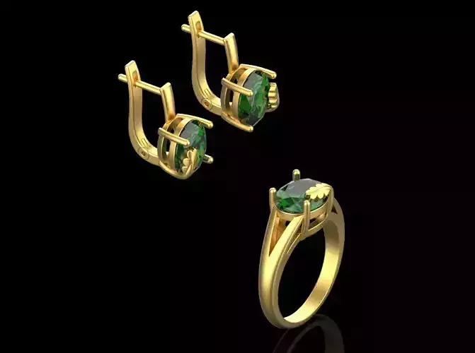 Ring and Earrings set 52581