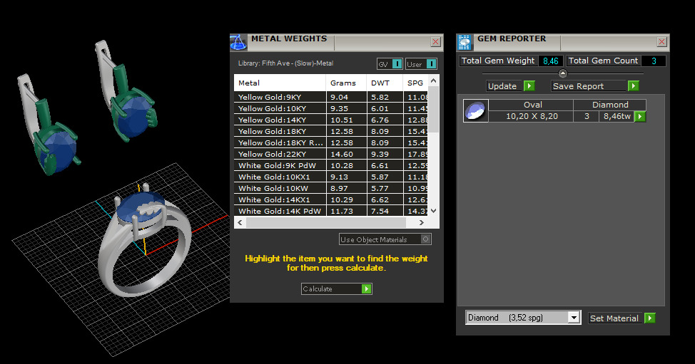 Ring and Earrings set 52581 3D print model_7