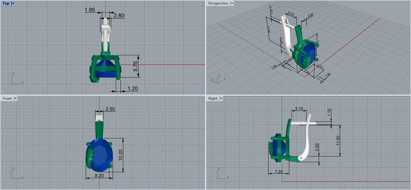 Ring and Earrings set 52581 3D print model_6