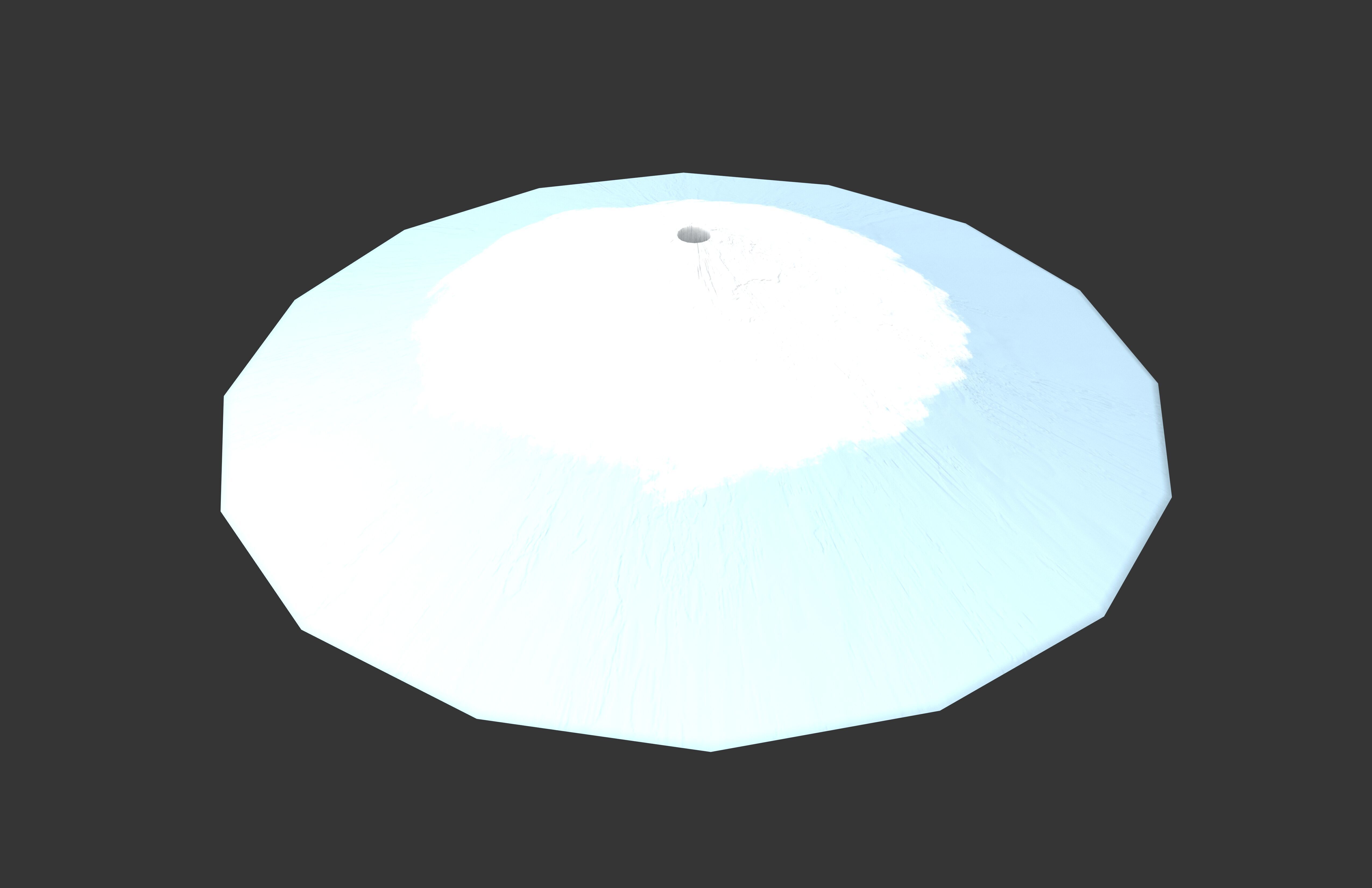 Mount Fuji v1 002 Low-poly 3D model_1