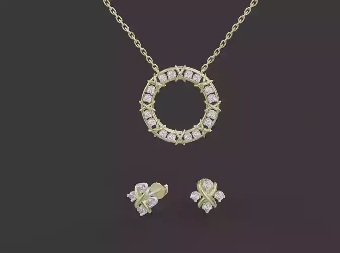 Pendant and Earrings set 52005