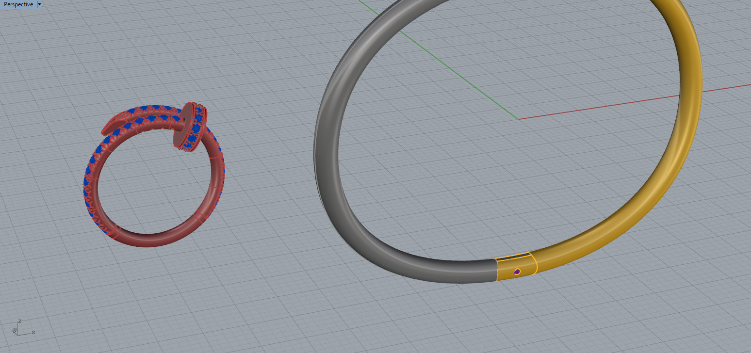 Nail Bracelet and Ring set 51950 3D print model_5