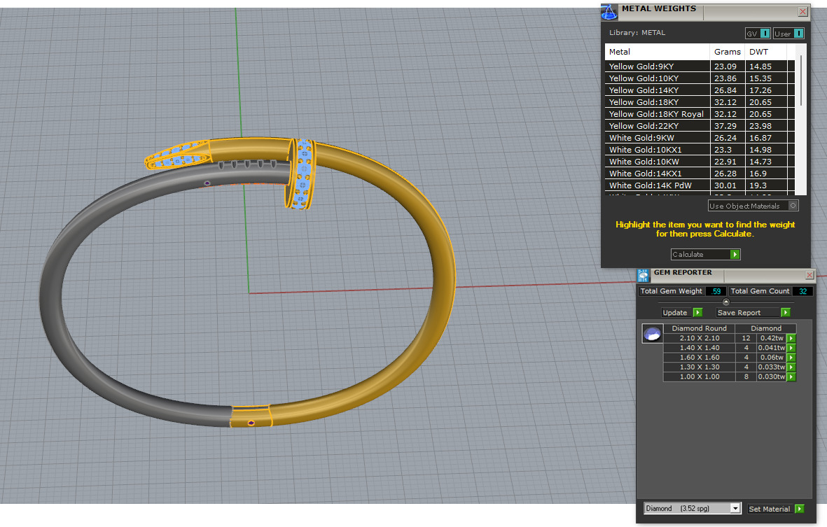 Nail Bracelet and Ring set 51950 3D print model_9