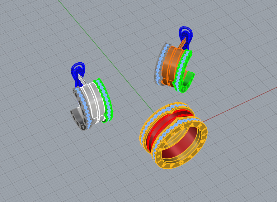 Ring and Earrings set 51530 3D print model_3