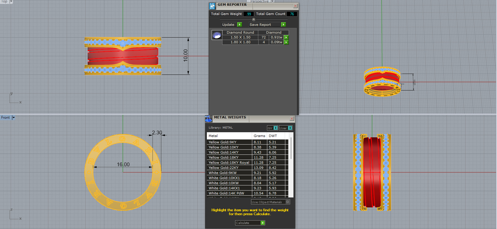 Ring and Earrings set 51530 3D print model_6
