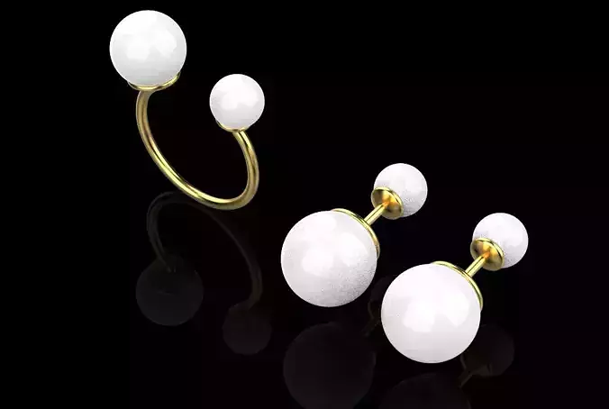 Ring and Earrings set 51348