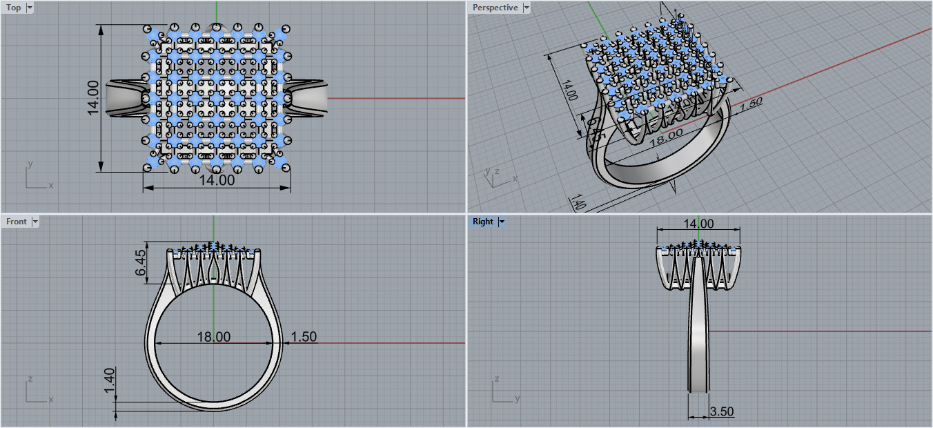 Ring and Earrings set 51034 3D print model_5