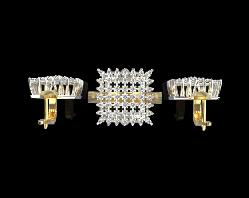 Ring and Earrings set 51034 3D print model_3