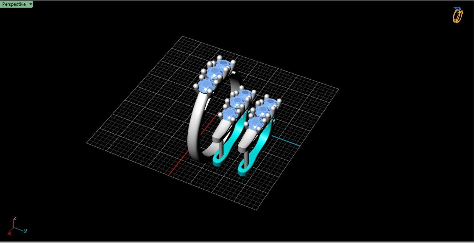 Ring and Earrings set 50983 3D print model_8