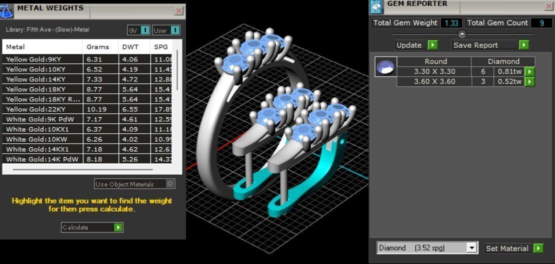 Ring and Earrings set 50983 3D print model_10