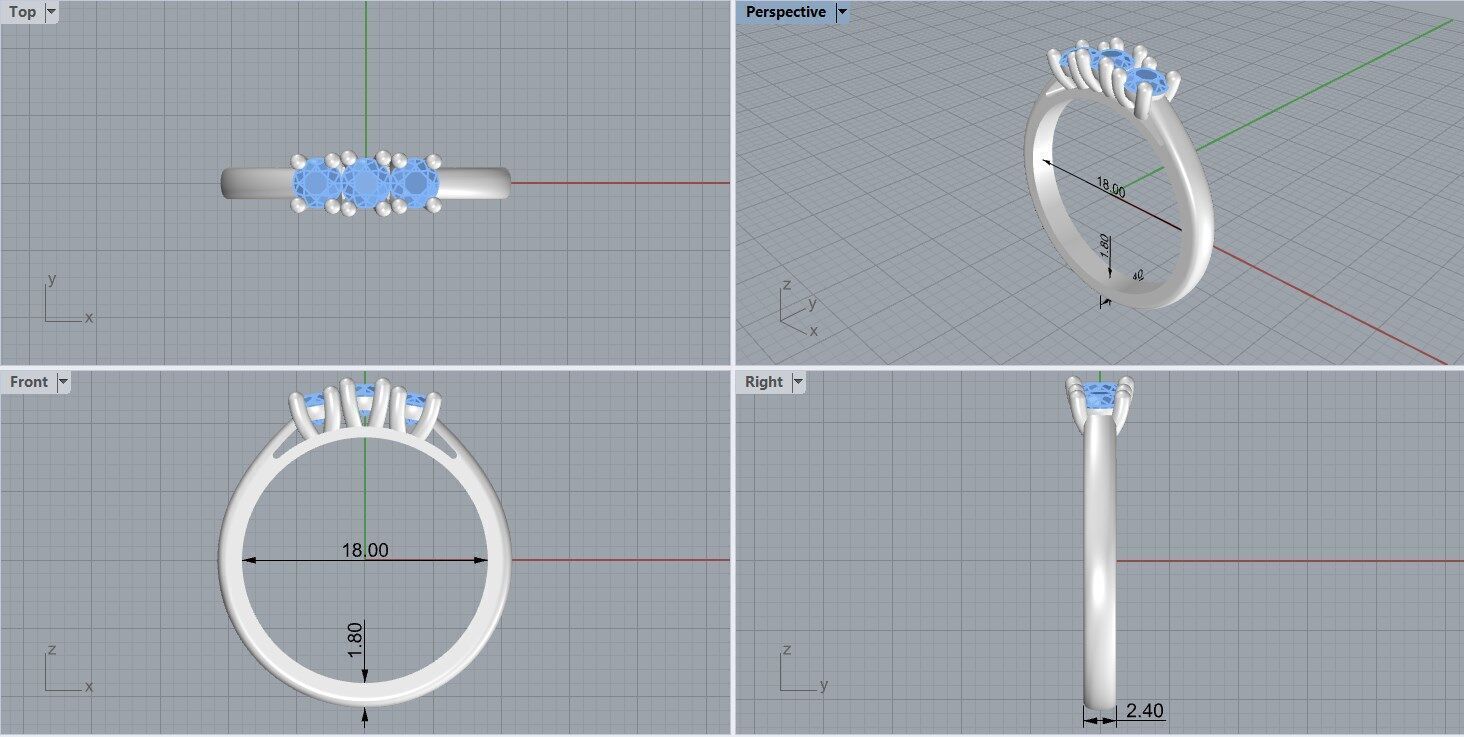 Ring and Earrings set 50983 3D print model_7