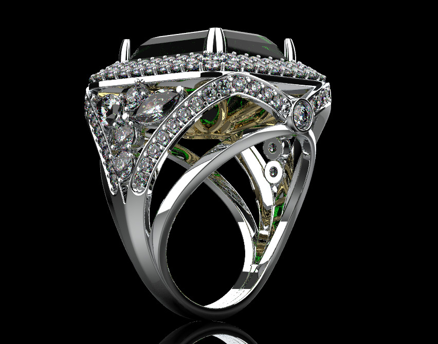 Ring and Earrings set 50950 3D print model_2