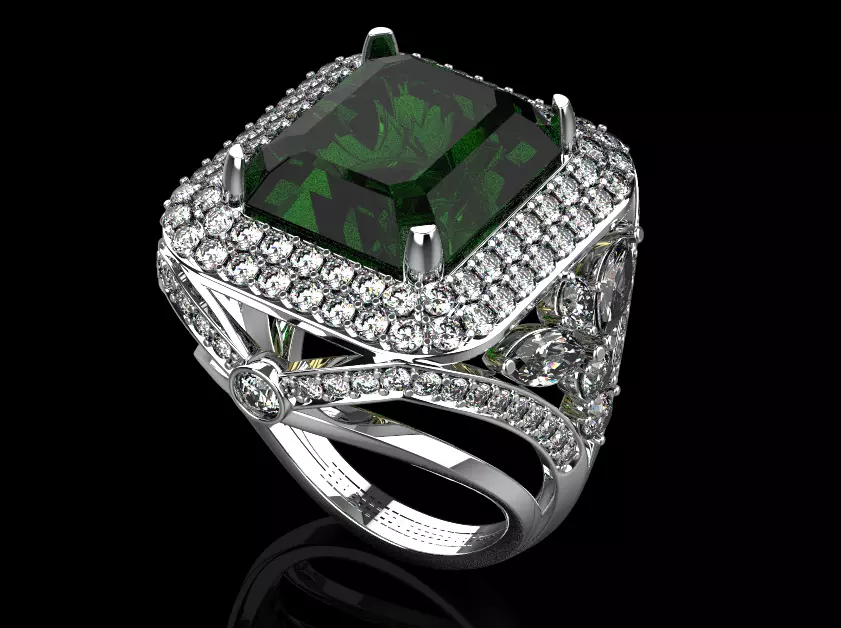 Ring and Earrings set 50950 3D print model_0