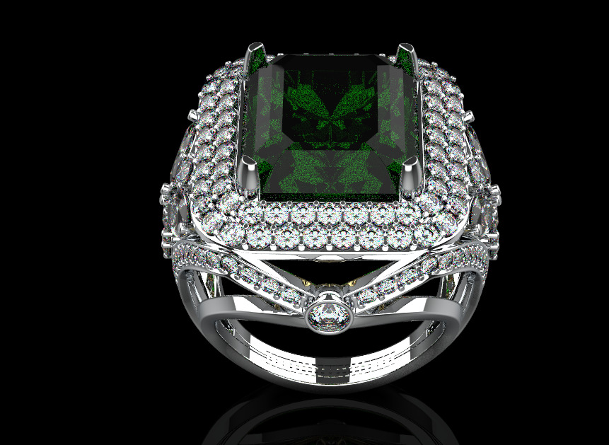 Ring and Earrings set 50950 3D print model_4