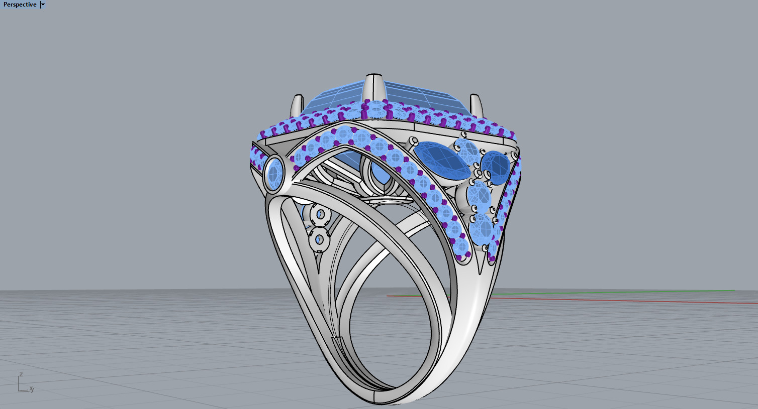 Ring and Earrings set 50950 3D print model_11