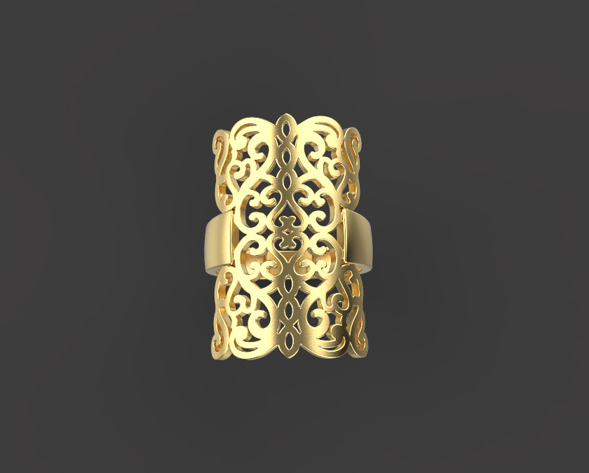 Ring and Earrings set 53201 3D print model_3