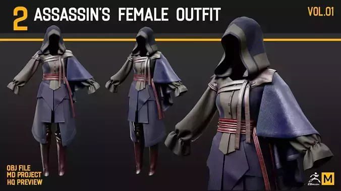 2 Assassins Female Outfit 