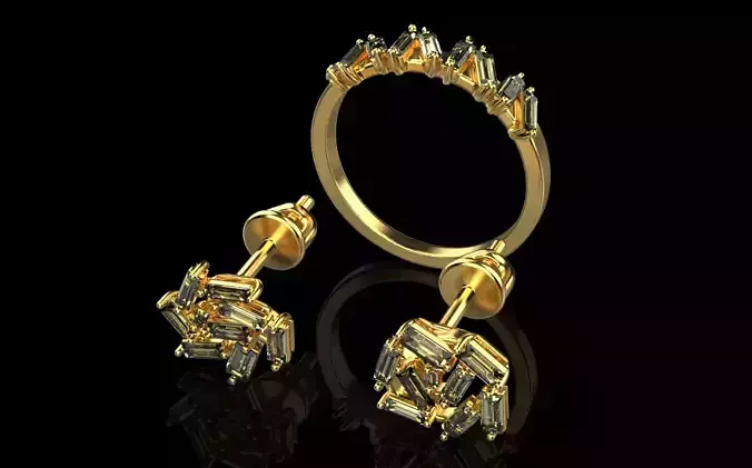 Ring and Earrings set 30013