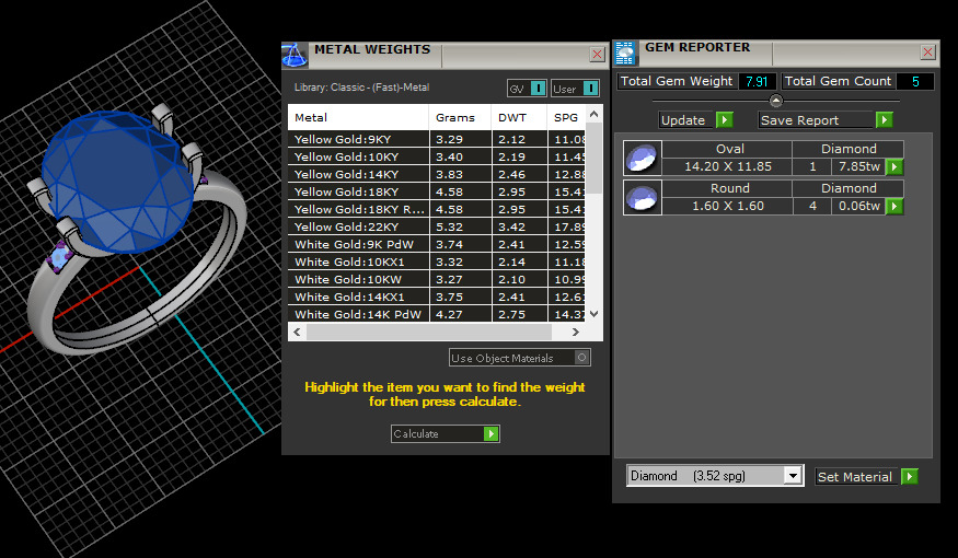 Ring and Earrings set 67084 3D print model_7