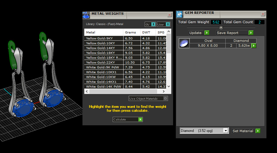 Ring and Earrings set 67084 3D print model_9