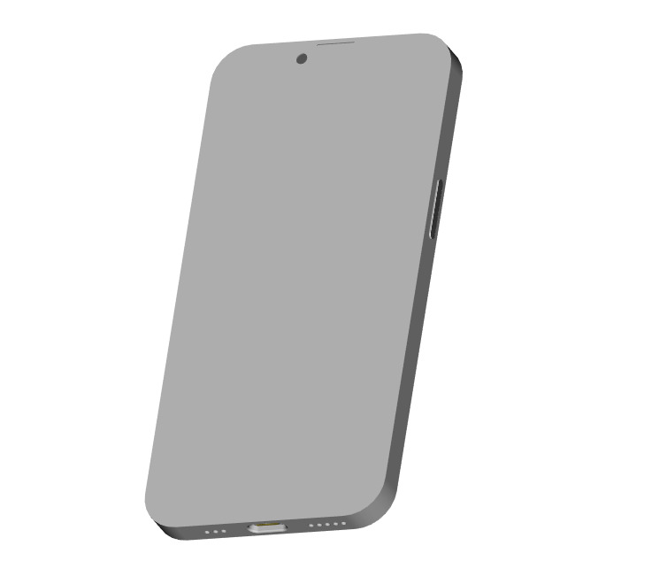 iPhone 16e CAD Model 3D print model_2