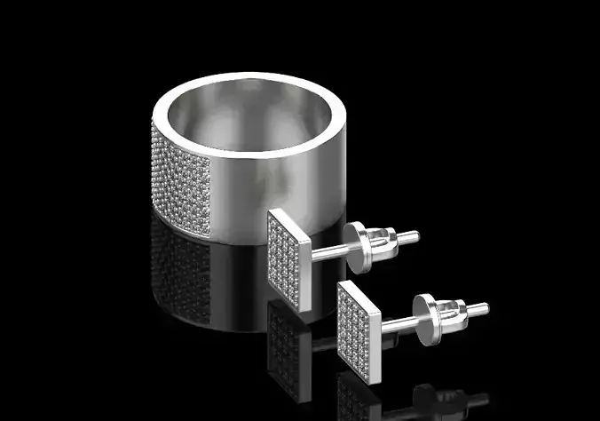 Ring and Earrings set 29478