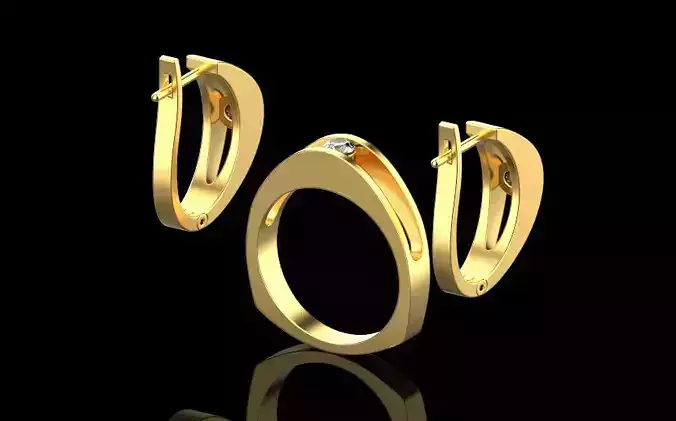 Ring and Earrings set 29430