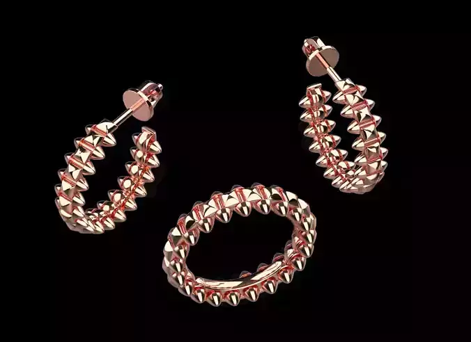 Ring and Earrings set 29202