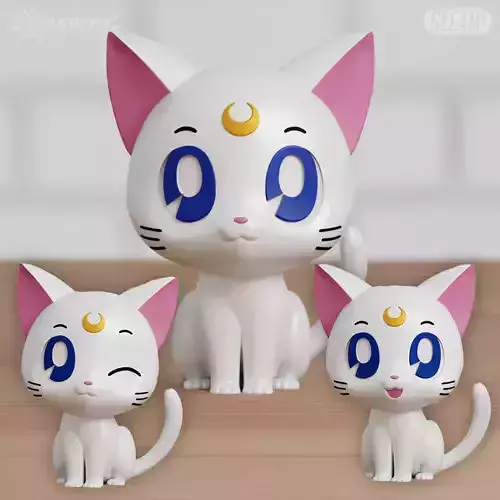 Artemis Chibi 3 Models Sailor Moon Cat 3D print model
