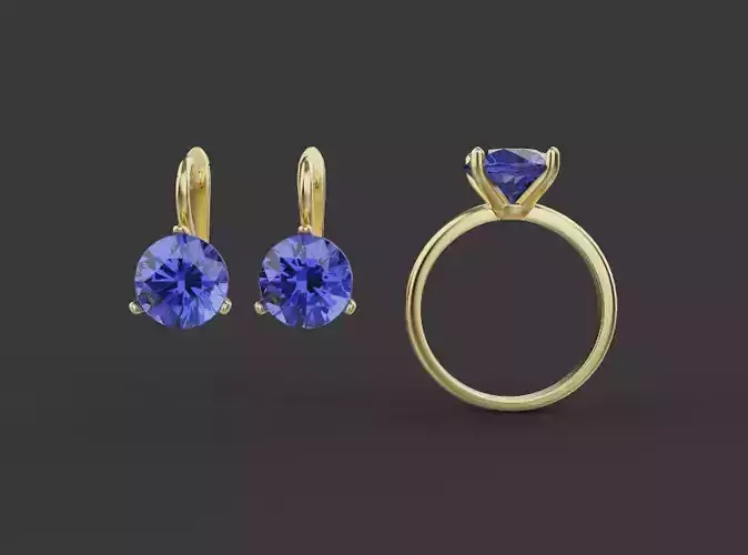 Ring and Earrings set 17077