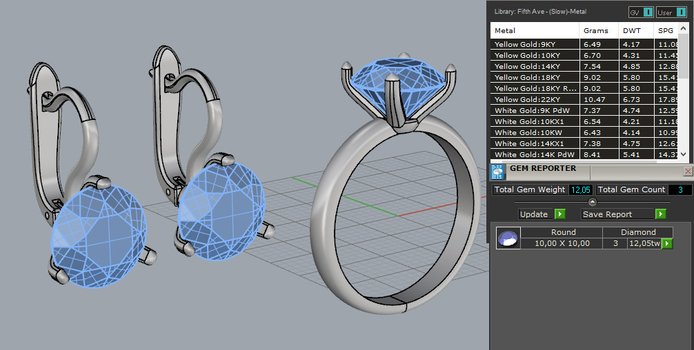 Ring and Earrings set 17077 3D print model_8