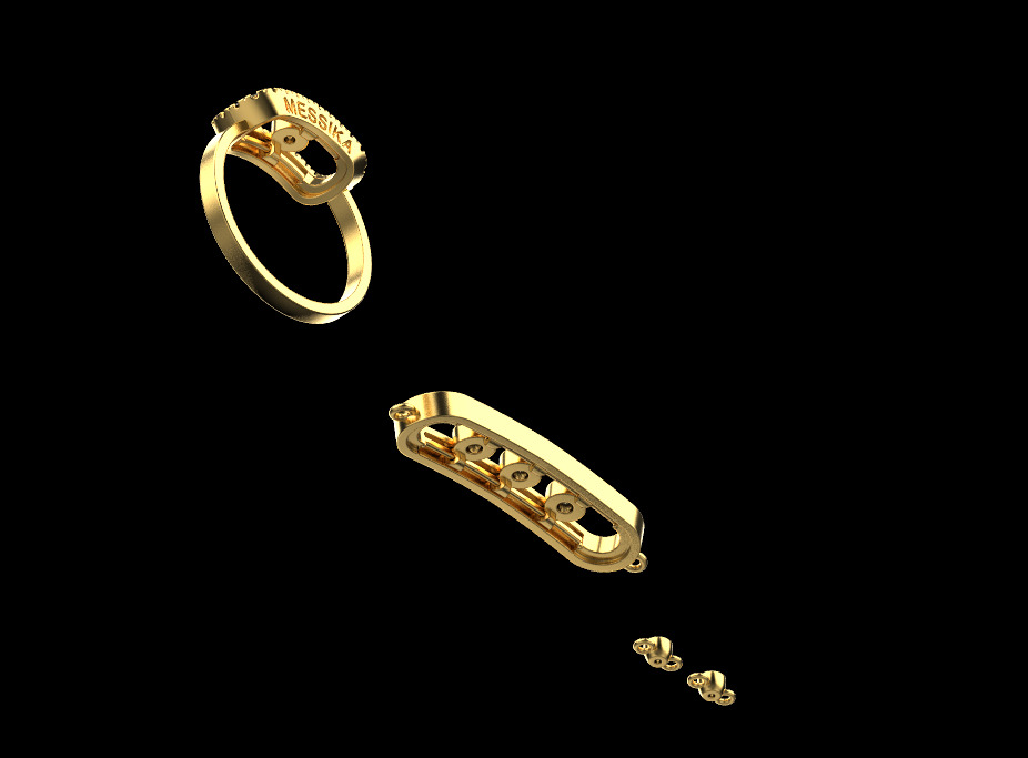 Ring and Bracelet set17057 3D print model_3