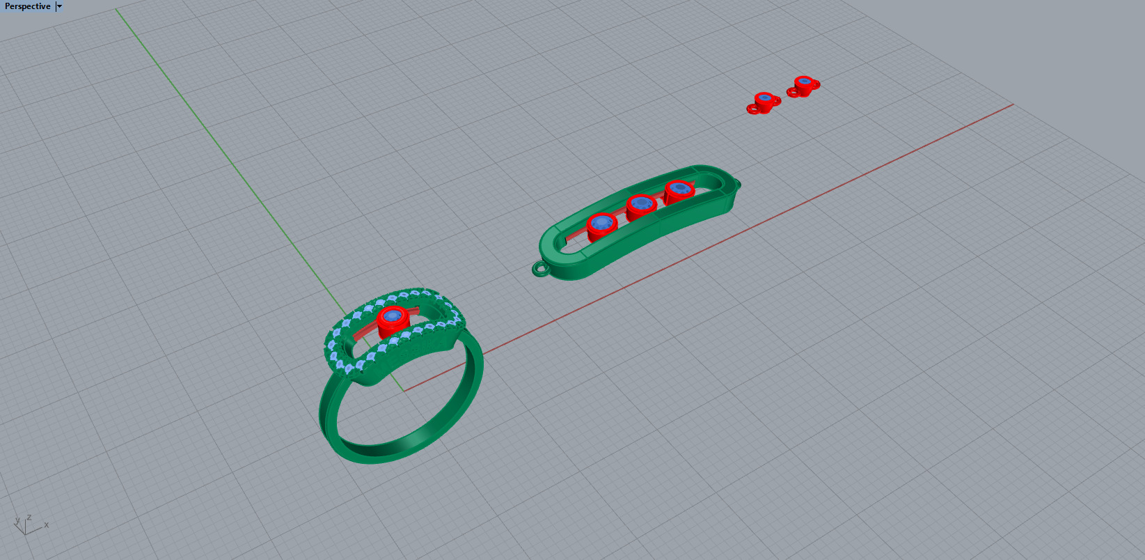 Ring and Bracelet set17057 3D print model_5