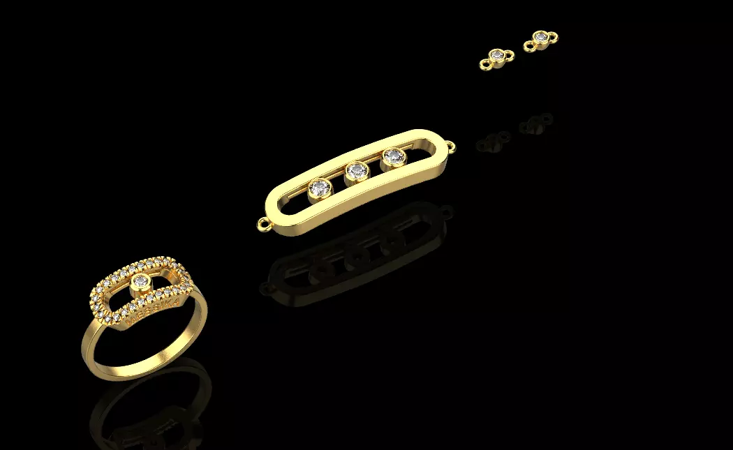 Ring and Bracelet set17057 3D print model_0